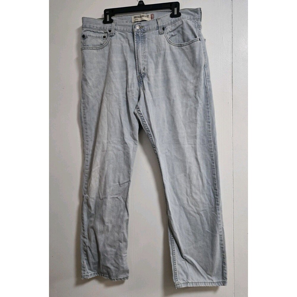 Vintage Levis 505 Jeans Mens 36x30 Light Wash Blue Denim Straight Leg Faded Y2K
